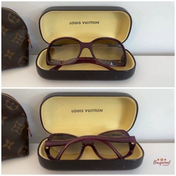 Authentic LOUIS VUITTON Purple Glitter Oversized Sunglasses Z0533W main image 6